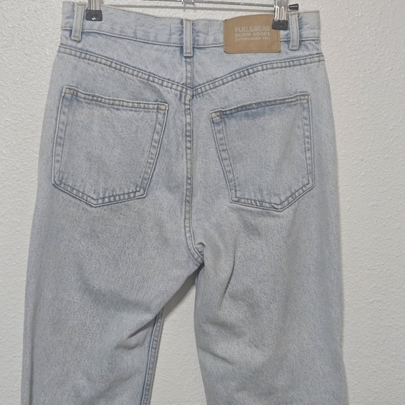 Pull & Bear high rise button fly straight leg jeans size 4 - Picture 8 of 16